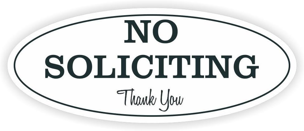 Durable No Soliciting Sign – UV & Weather Resistant, Digitally Printed for Indoor/Outdoor Use, High Visibility and Long-Lasting