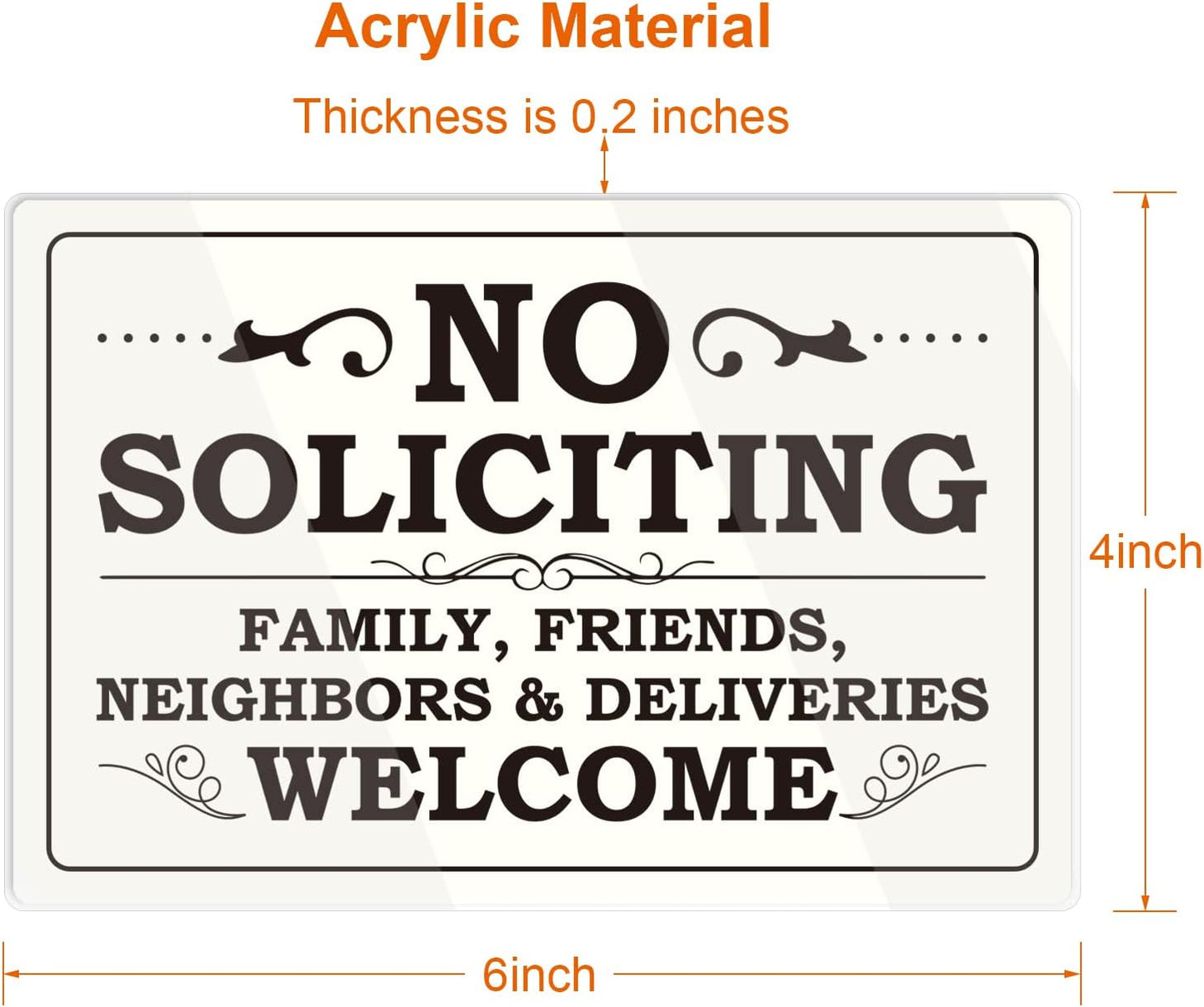 No Soliciting Sign - Do Not Ring or Knock, Perfect for Home, Office, or Business Use