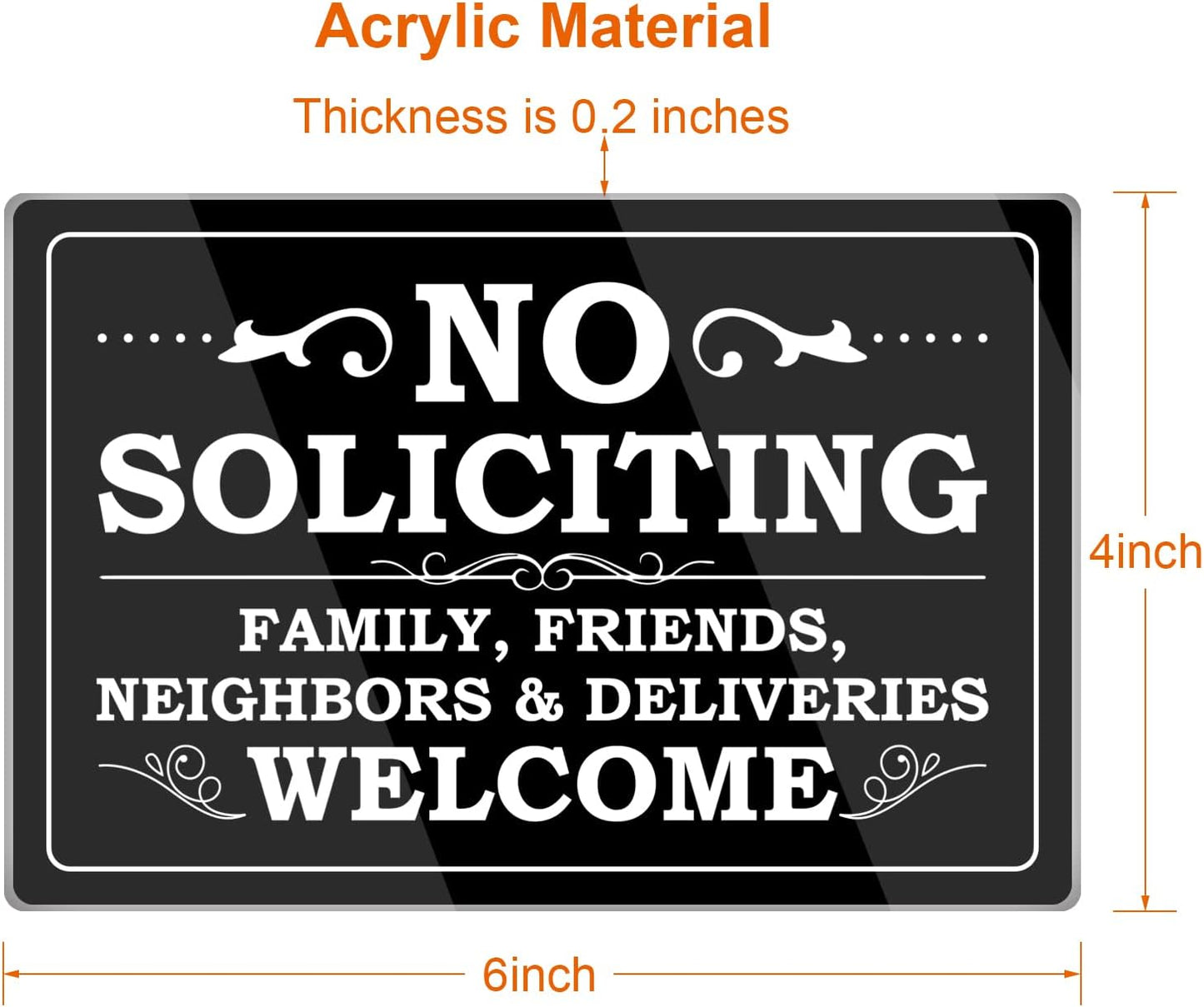 No Soliciting Sign - Do Not Ring or Knock, Perfect for Home, Office, or Business Use