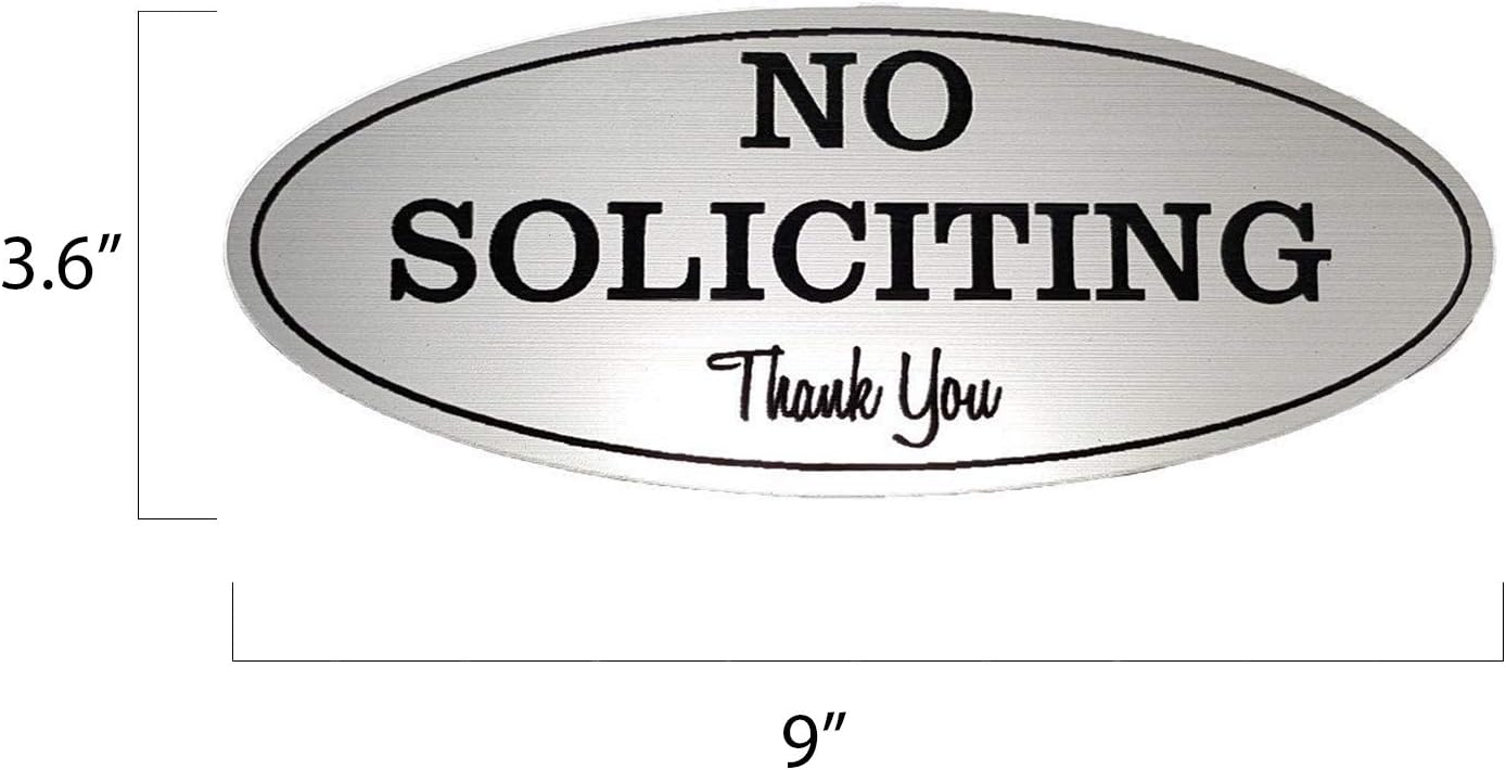 Durable No Soliciting Sign – UV & Weather Resistant, Digitally Printed for Indoor/Outdoor Use, High Visibility and Long-Lasting