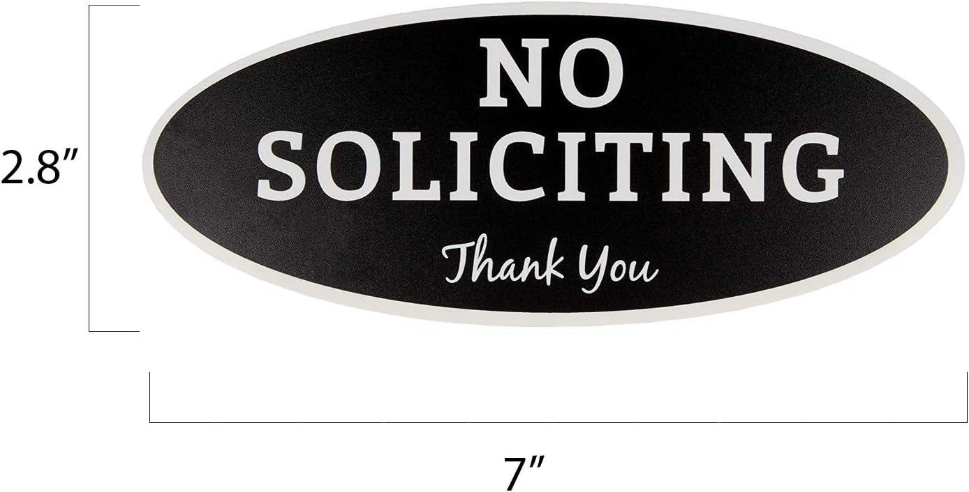 Durable No Soliciting Sign – UV & Weather Resistant, Digitally Printed for Indoor/Outdoor Use, High Visibility and Long-Lasting