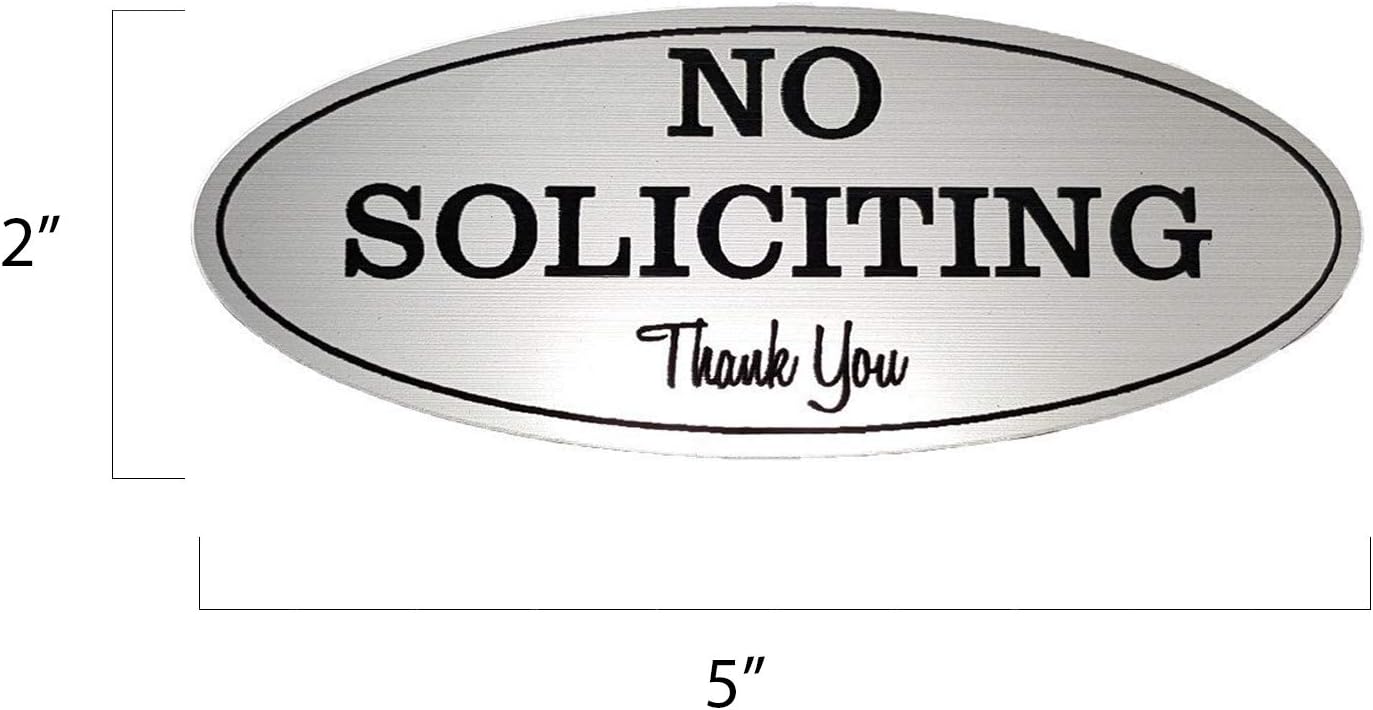 Durable No Soliciting Sign – UV & Weather Resistant, Digitally Printed for Indoor/Outdoor Use, High Visibility and Long-Lasting