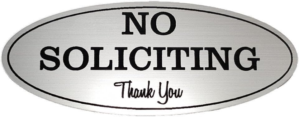 Durable No Soliciting Sign – UV & Weather Resistant, Digitally Printed for Indoor/Outdoor Use, High Visibility and Long-Lasting