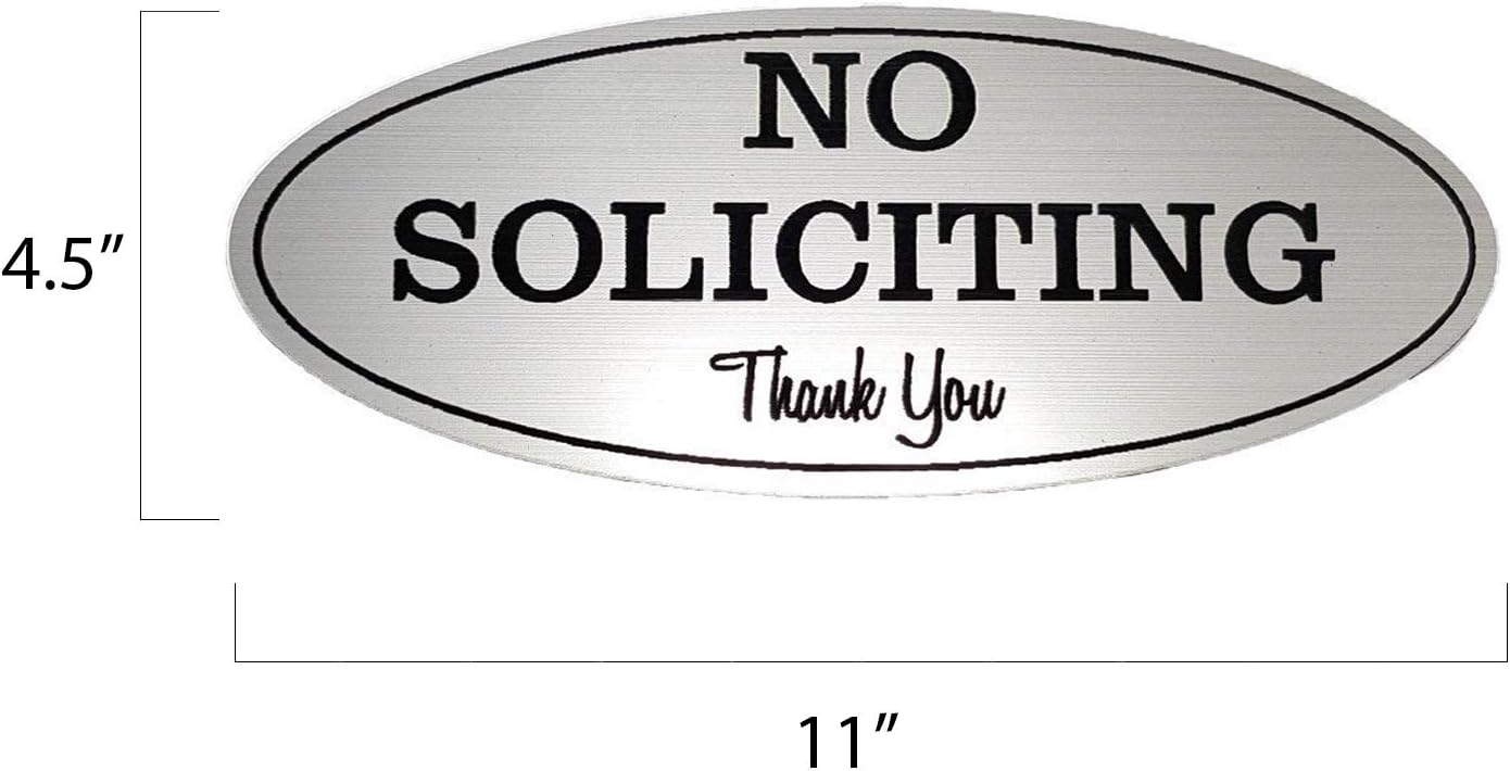 Durable No Soliciting Sign – UV & Weather Resistant, Digitally Printed for Indoor/Outdoor Use, High Visibility and Long-Lasting