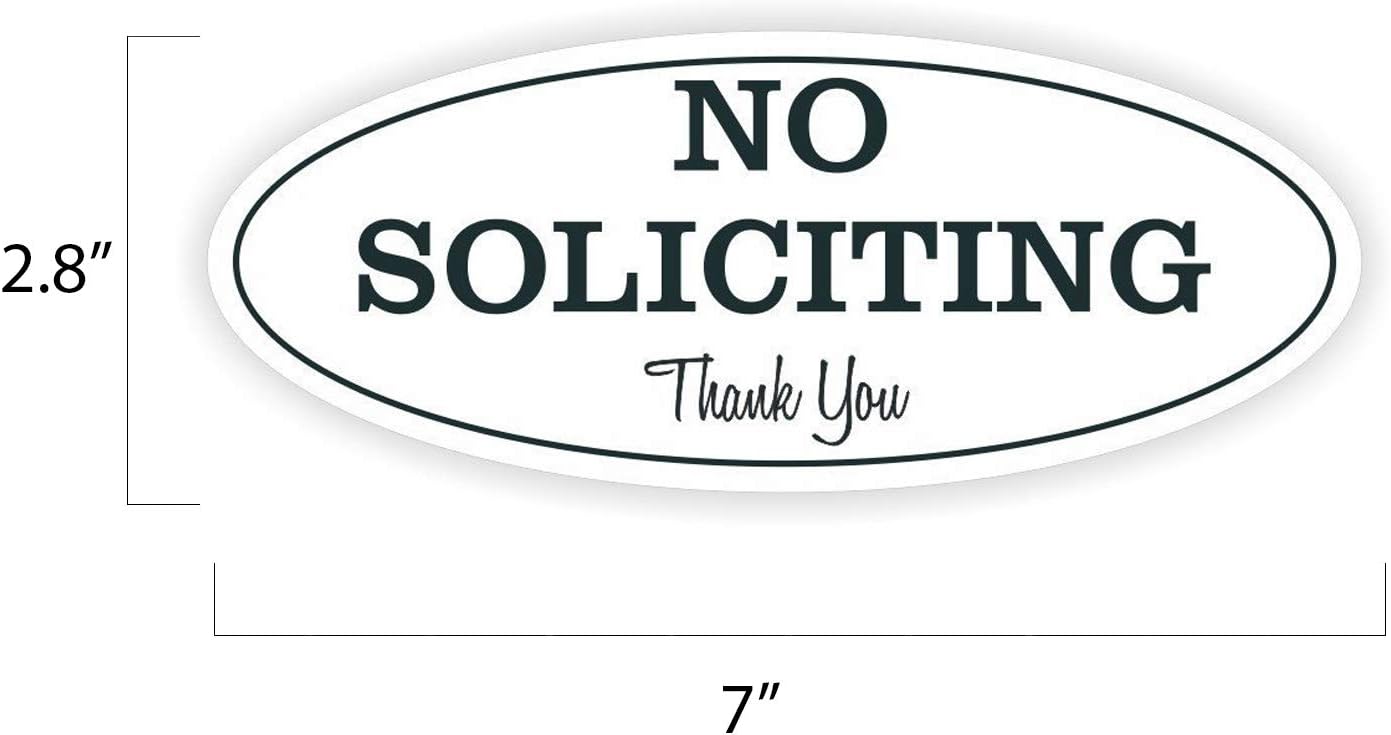 Durable No Soliciting Sign – UV & Weather Resistant, Digitally Printed for Indoor/Outdoor Use, High Visibility and Long-Lasting