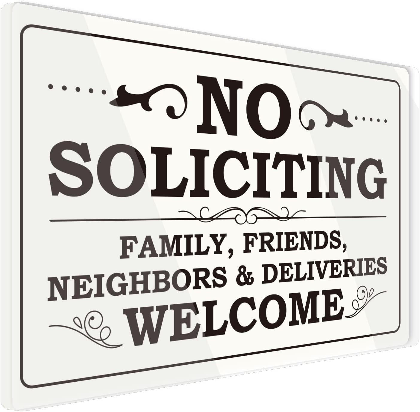 No Soliciting Sign - Do Not Ring or Knock, Perfect for Home, Office, or Business Use