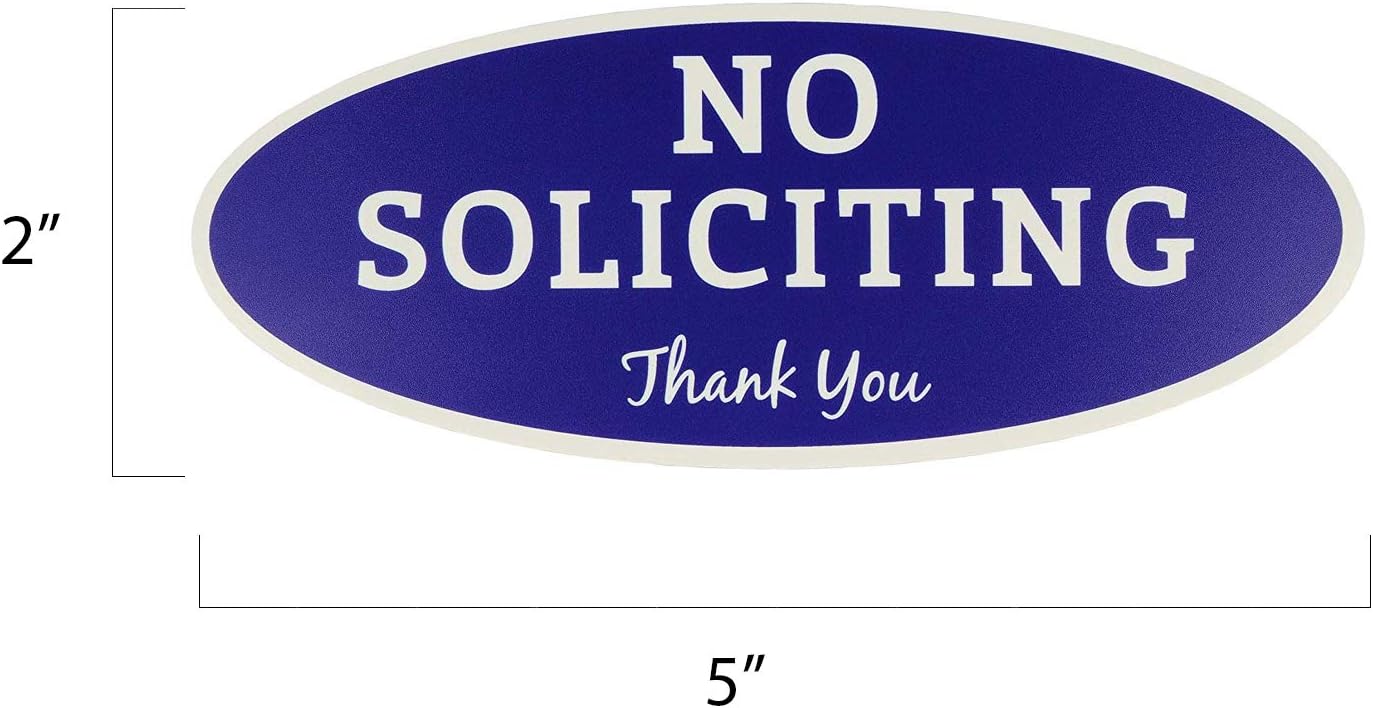 Durable No Soliciting Sign – UV & Weather Resistant, Digitally Printed for Indoor/Outdoor Use, High Visibility and Long-Lasting