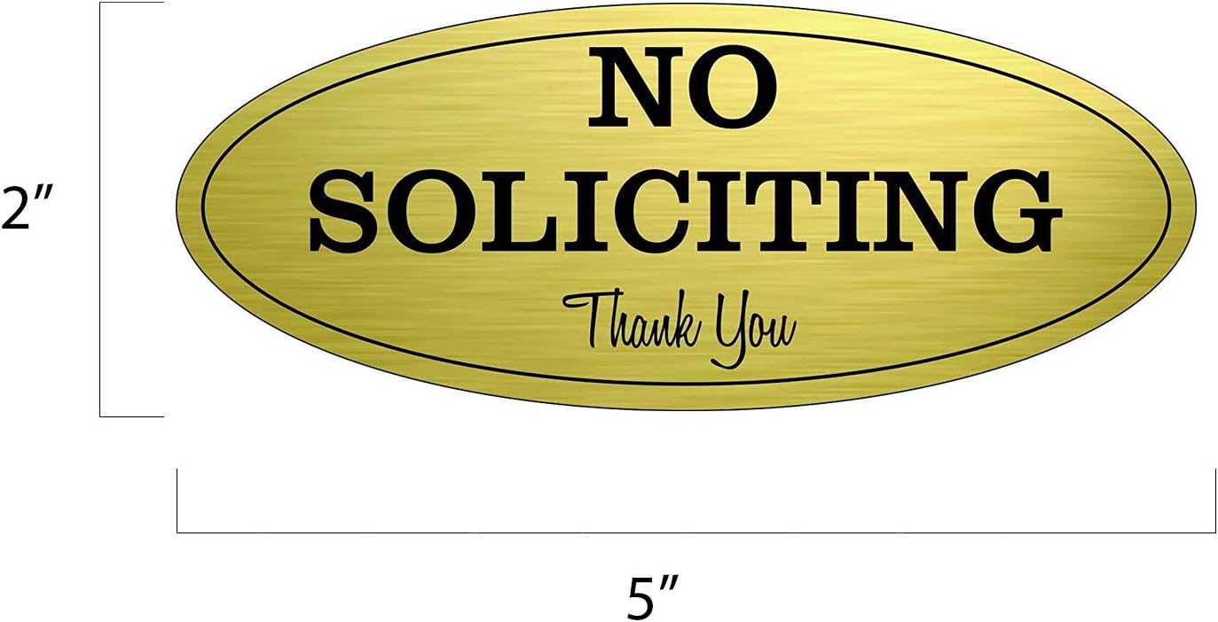 Durable No Soliciting Sign – UV & Weather Resistant, Digitally Printed for Indoor/Outdoor Use, High Visibility and Long-Lasting