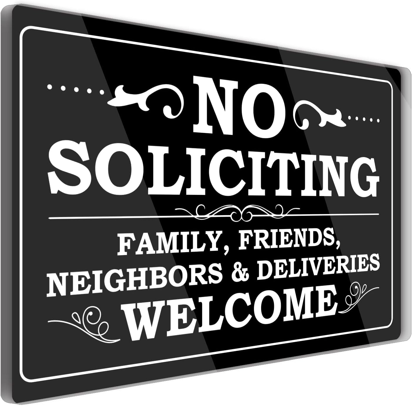 No Soliciting Sign - Do Not Ring or Knock, Perfect for Home, Office, or Business Use