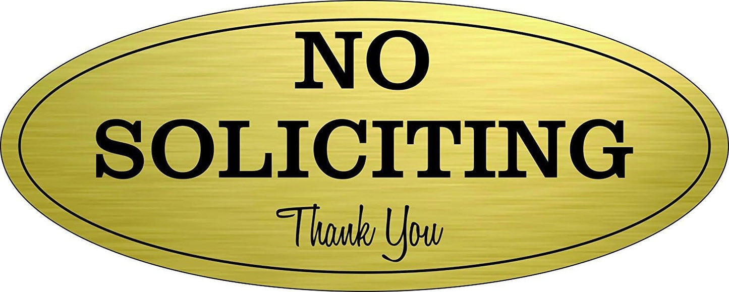 Durable No Soliciting Sign – UV & Weather Resistant, Digitally Printed for Indoor/Outdoor Use, High Visibility and Long-Lasting