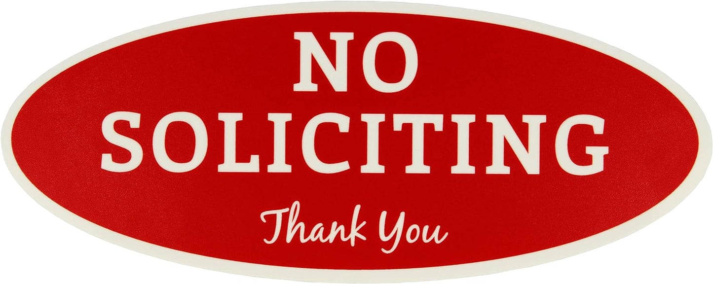 Durable No Soliciting Sign – UV & Weather Resistant, Digitally Printed for Indoor/Outdoor Use, High Visibility and Long-Lasting