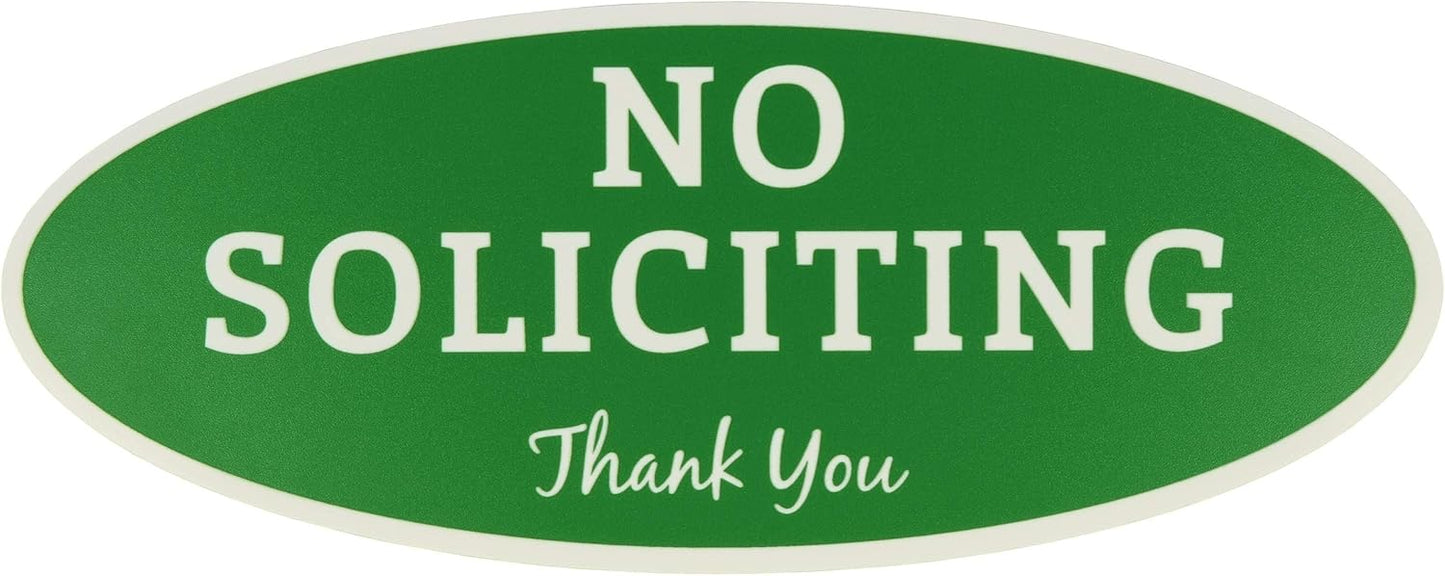 Durable No Soliciting Sign – UV & Weather Resistant, Digitally Printed for Indoor/Outdoor Use, High Visibility and Long-Lasting