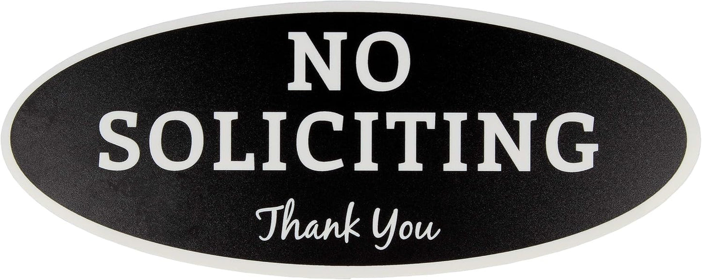 Durable No Soliciting Sign – UV & Weather Resistant, Digitally Printed for Indoor/Outdoor Use, High Visibility and Long-Lasting